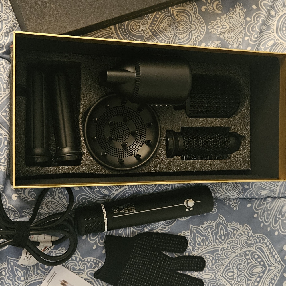 7 In 1 Air Styler Black Hair Styling Tool Set